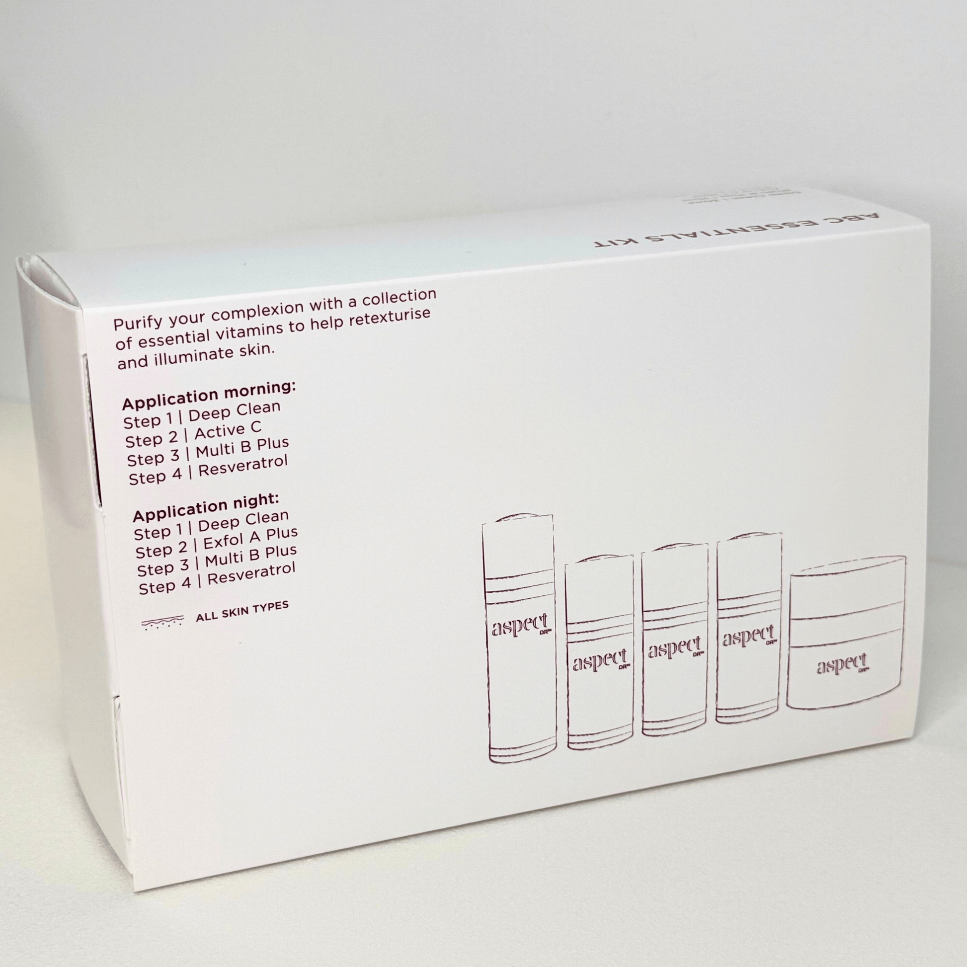 ABC Kit Aspect Dr back of box on white background