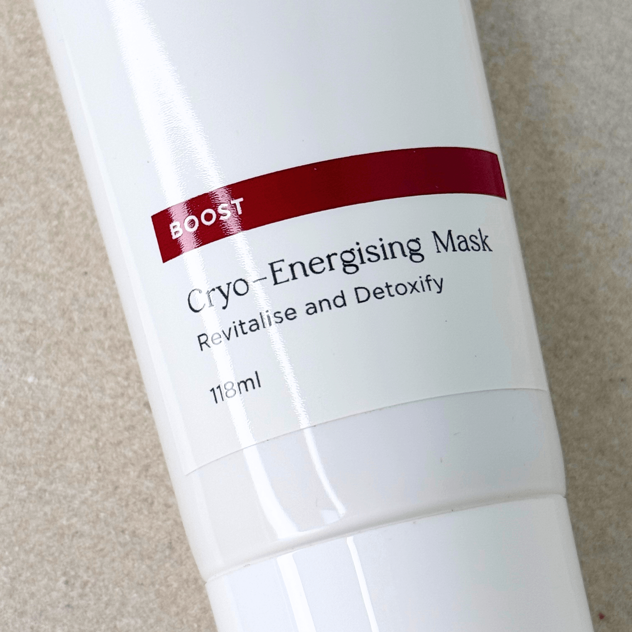 Aspect Cryo Energising Mask on sand coloured background