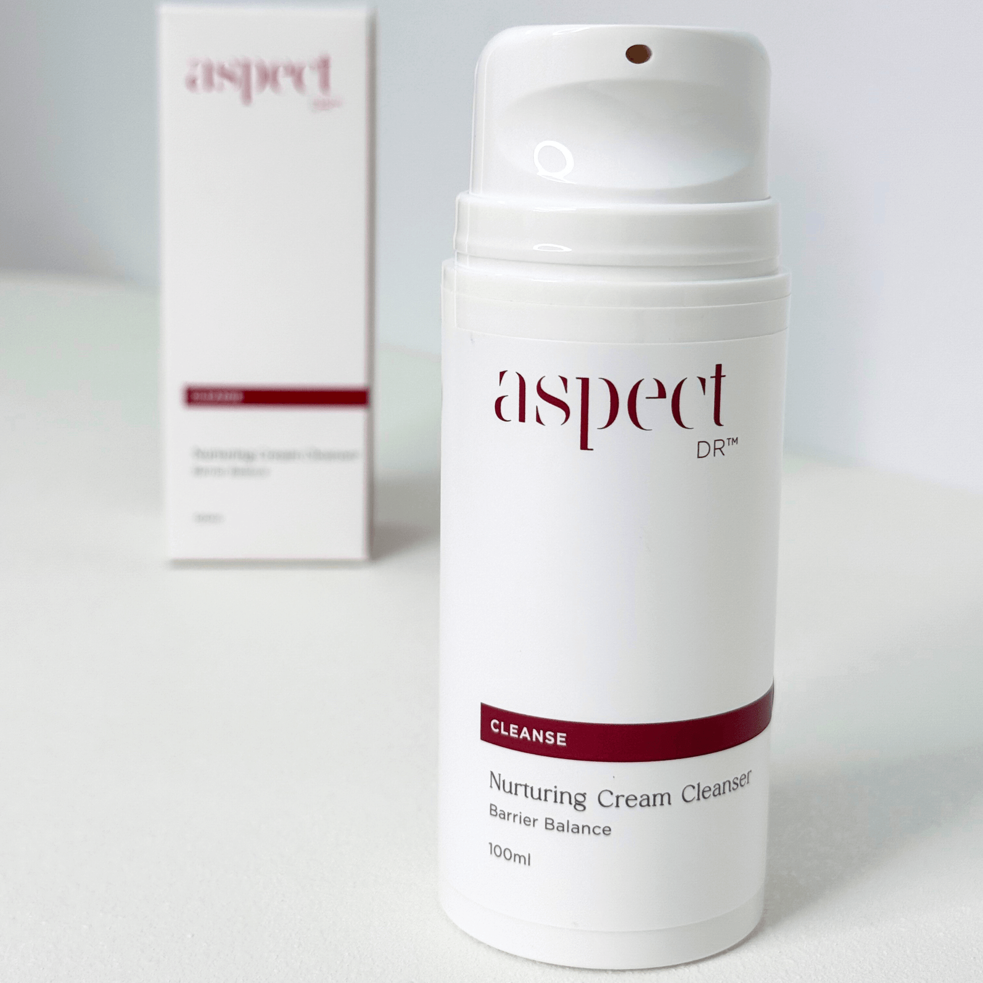 Aspect Dr Nurturing Cream cleanser 100ml box and product on white background