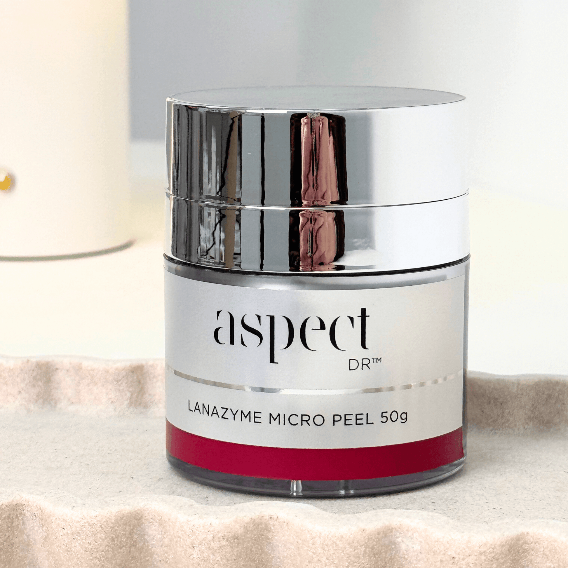 Lanazyme Micropeel on neutral background