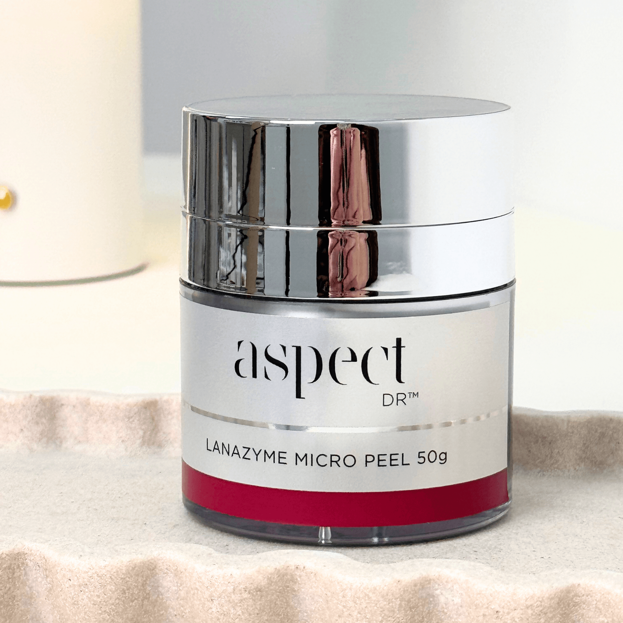 Lanazyme Micropeel on neutral background