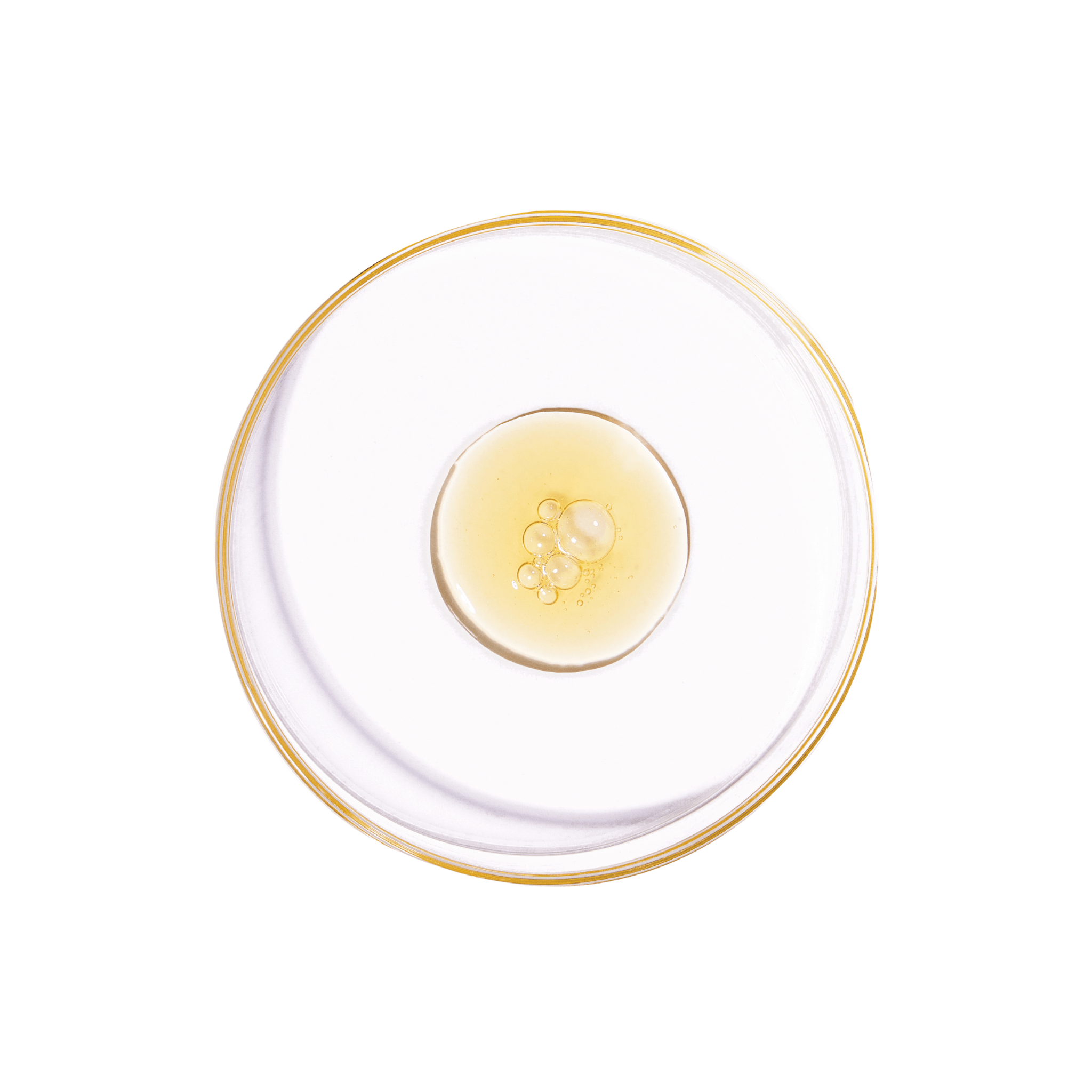 Petri dish containing Vida Glow Liquid Collagen Skin + Energy on a white background