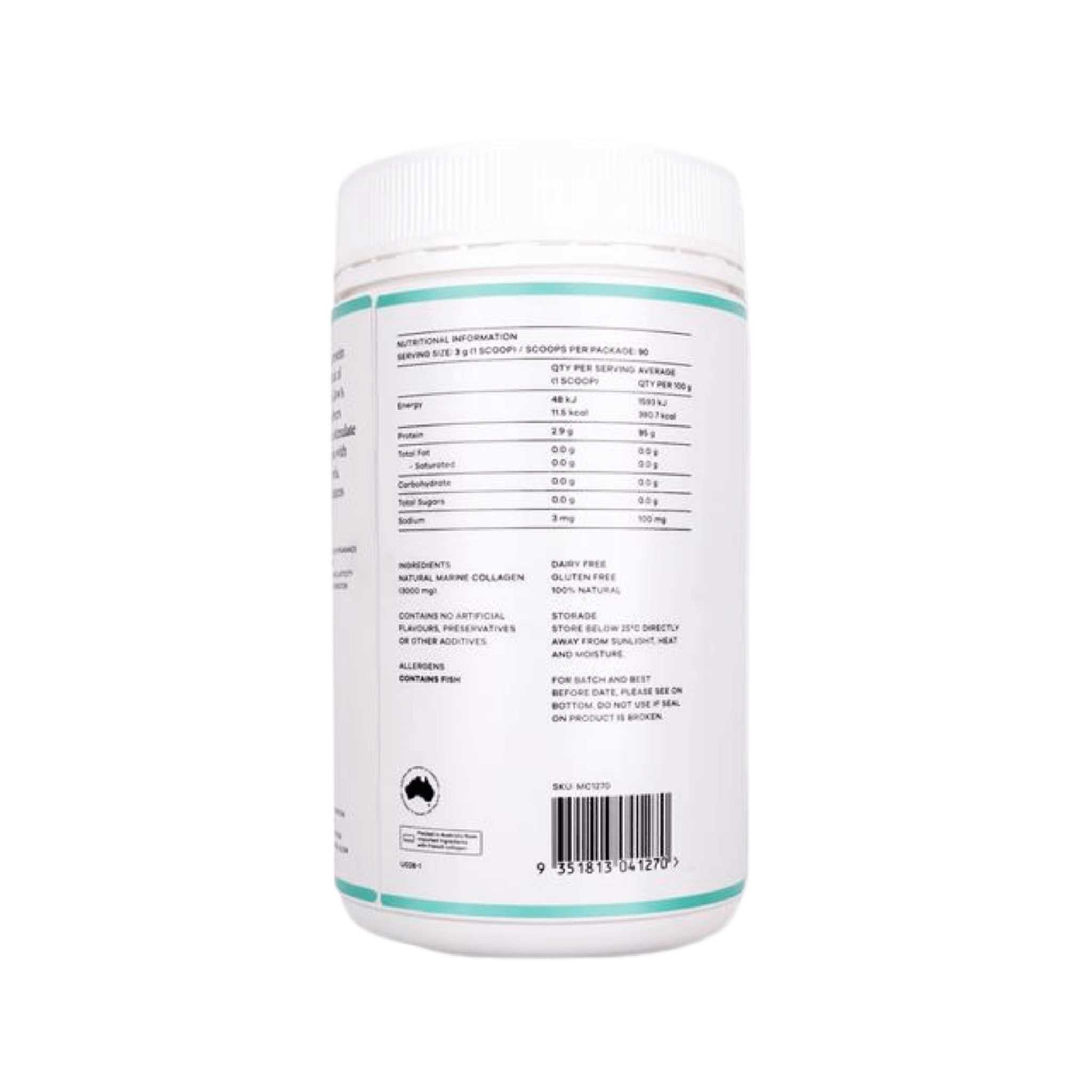 Vida Glow collagen back of tub on white background