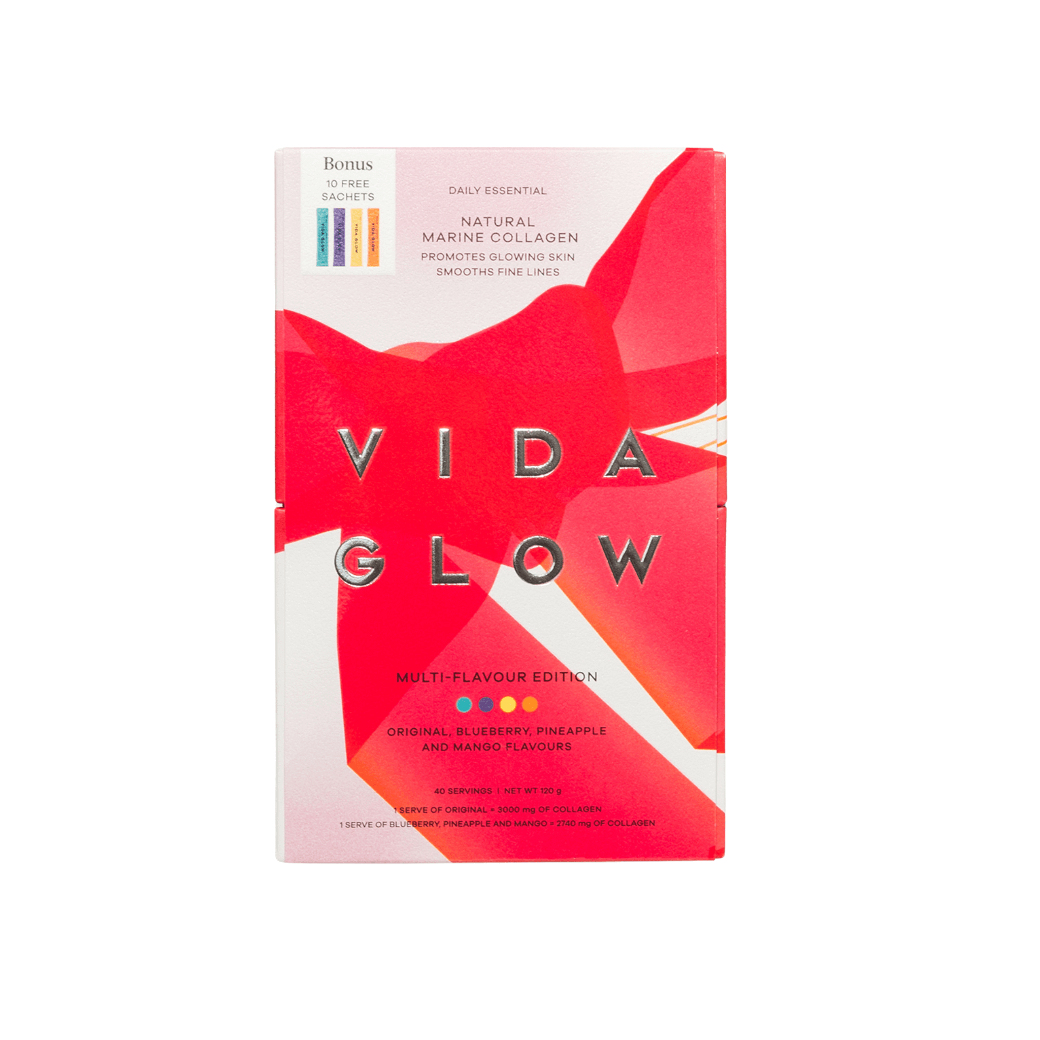 Vida Glow Holiday multi-flavour edition on white background