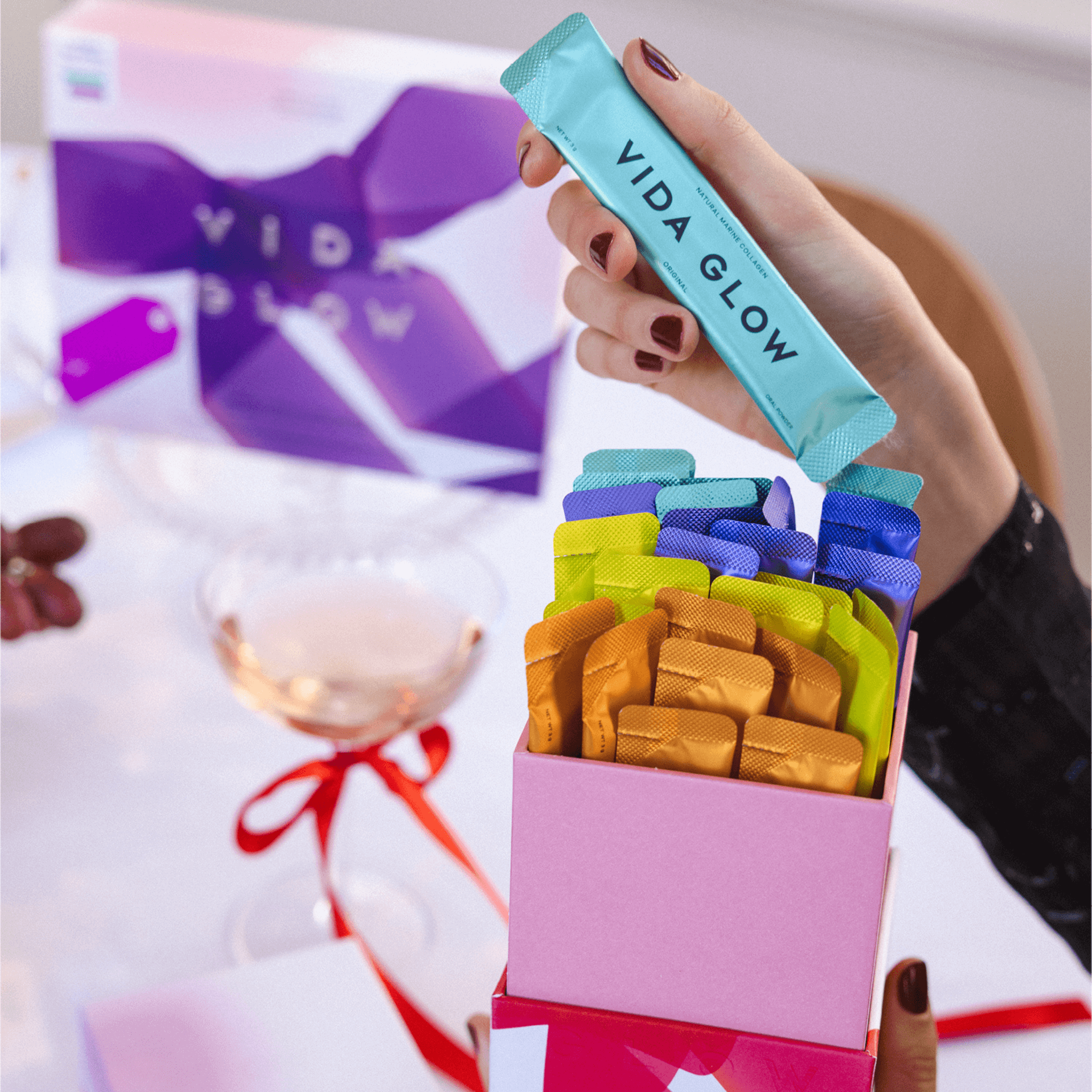 Vida Glow collagen limited edition pack and mixed flavours
