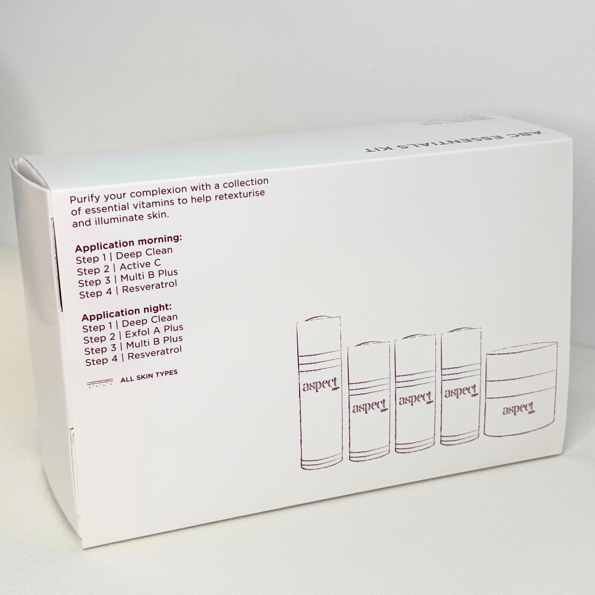 ABC Kit Aspect Dr back of box on white background