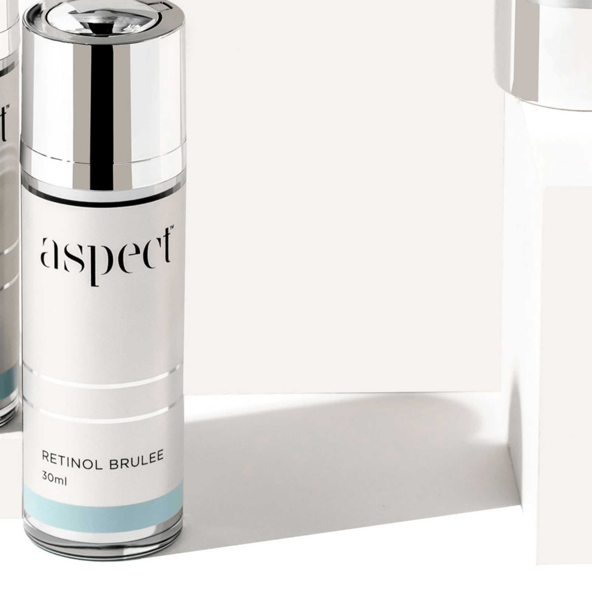 Aspect Brulee Skincare bottle on a white background