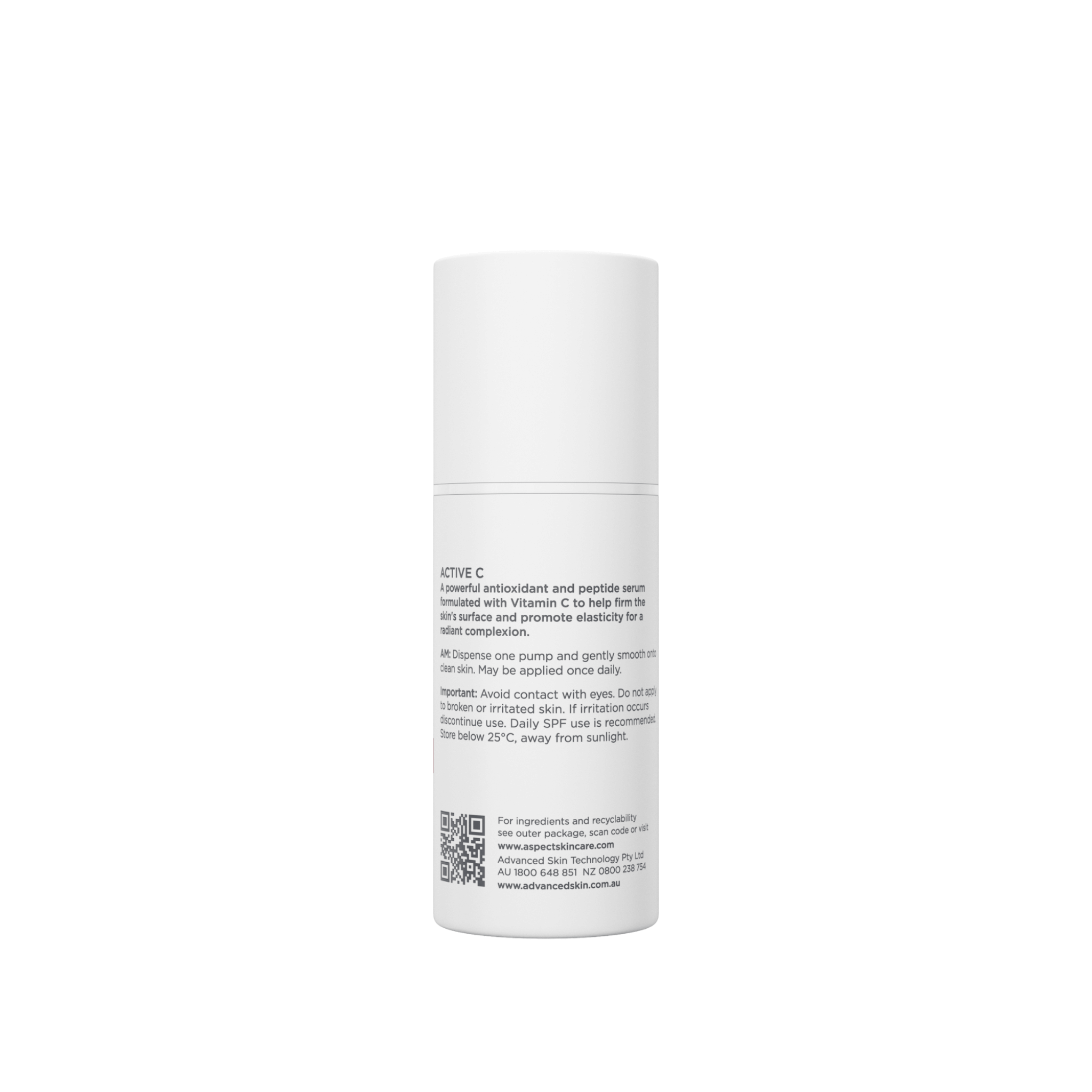 Aspect Dr Active C back of product on white background