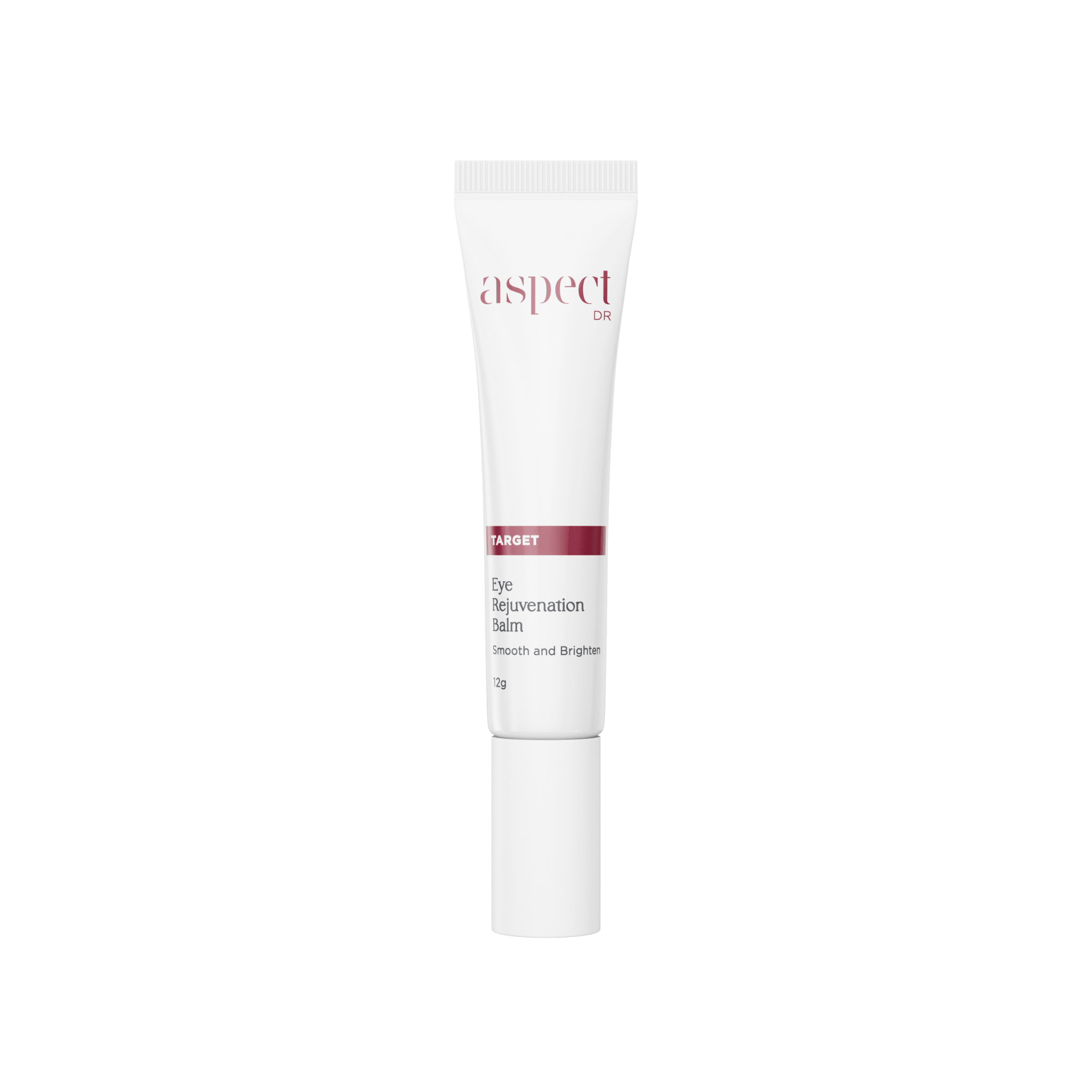 Aspect Dr Eye Regeneration Balm in a white squeeze tube with a matching white cap, shown on a plain white background