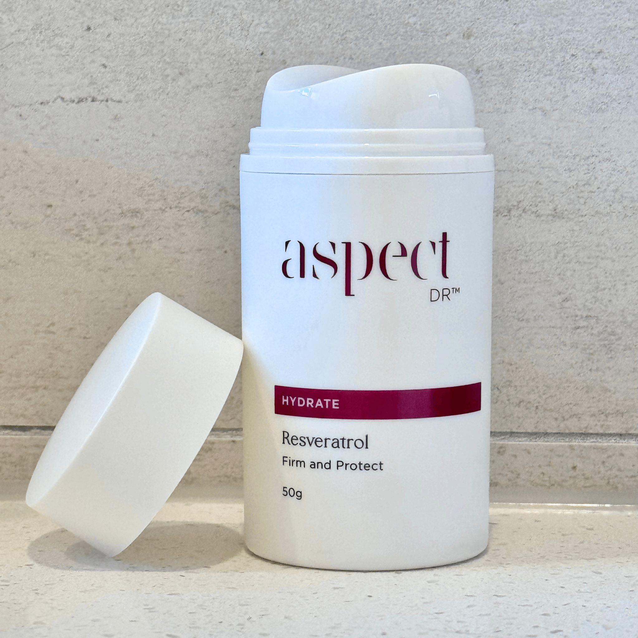 Aspect Dr Resveratrol Moisturising cream on neutral background