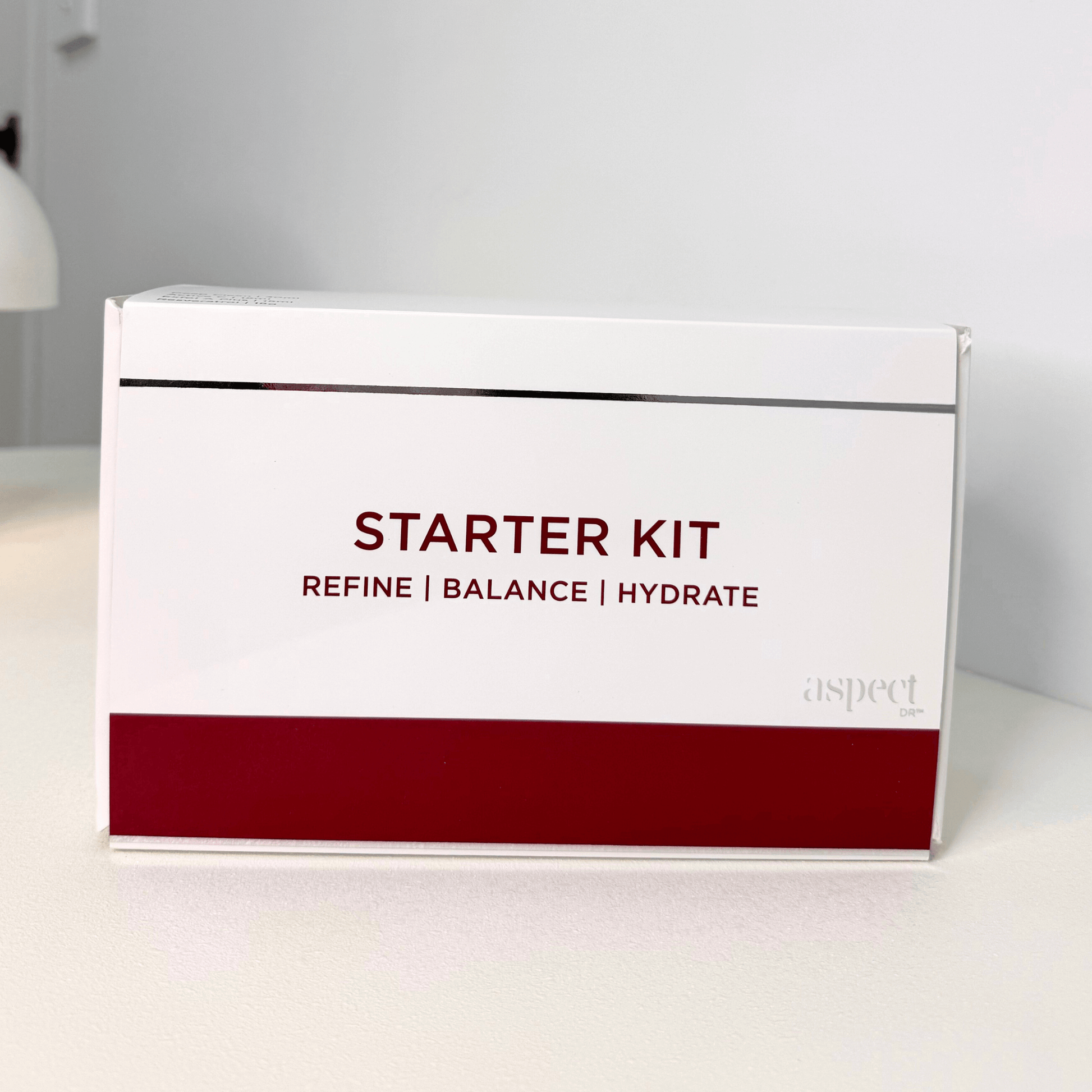Aspect Dr Starter Kit front of box on neutral background