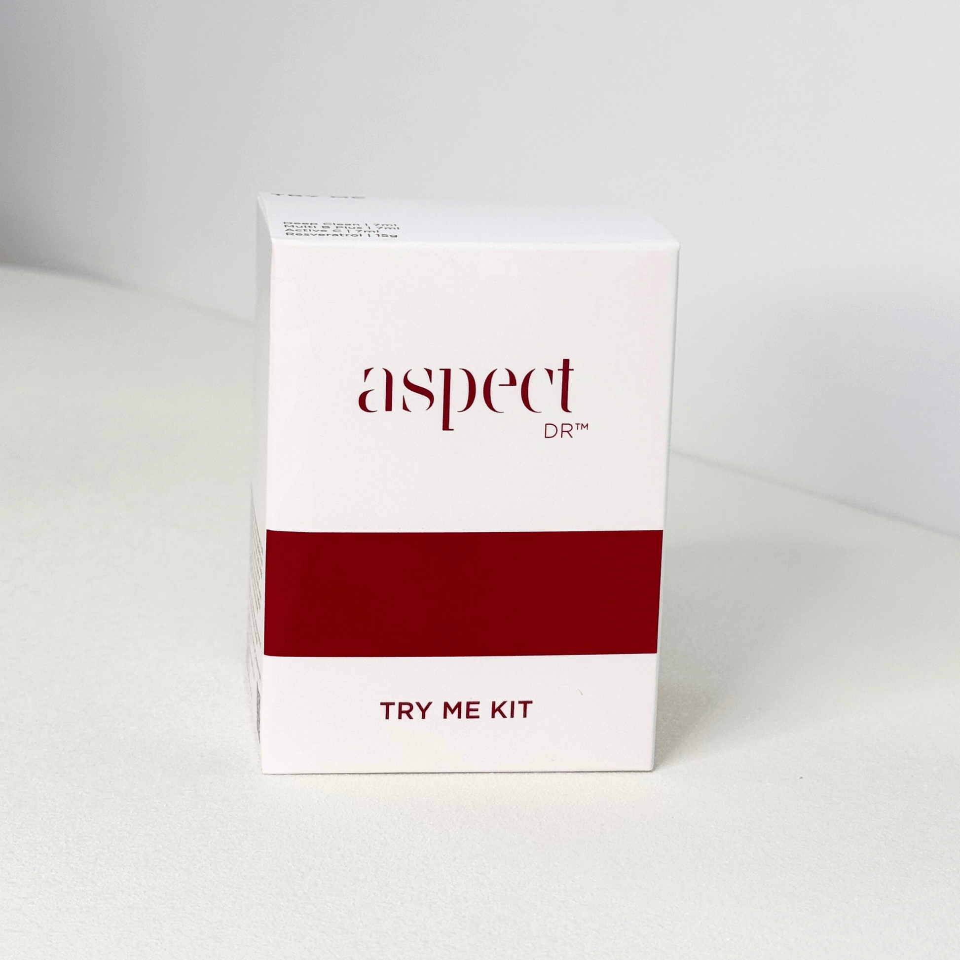 Aspect Dr Try Me Kit box white background