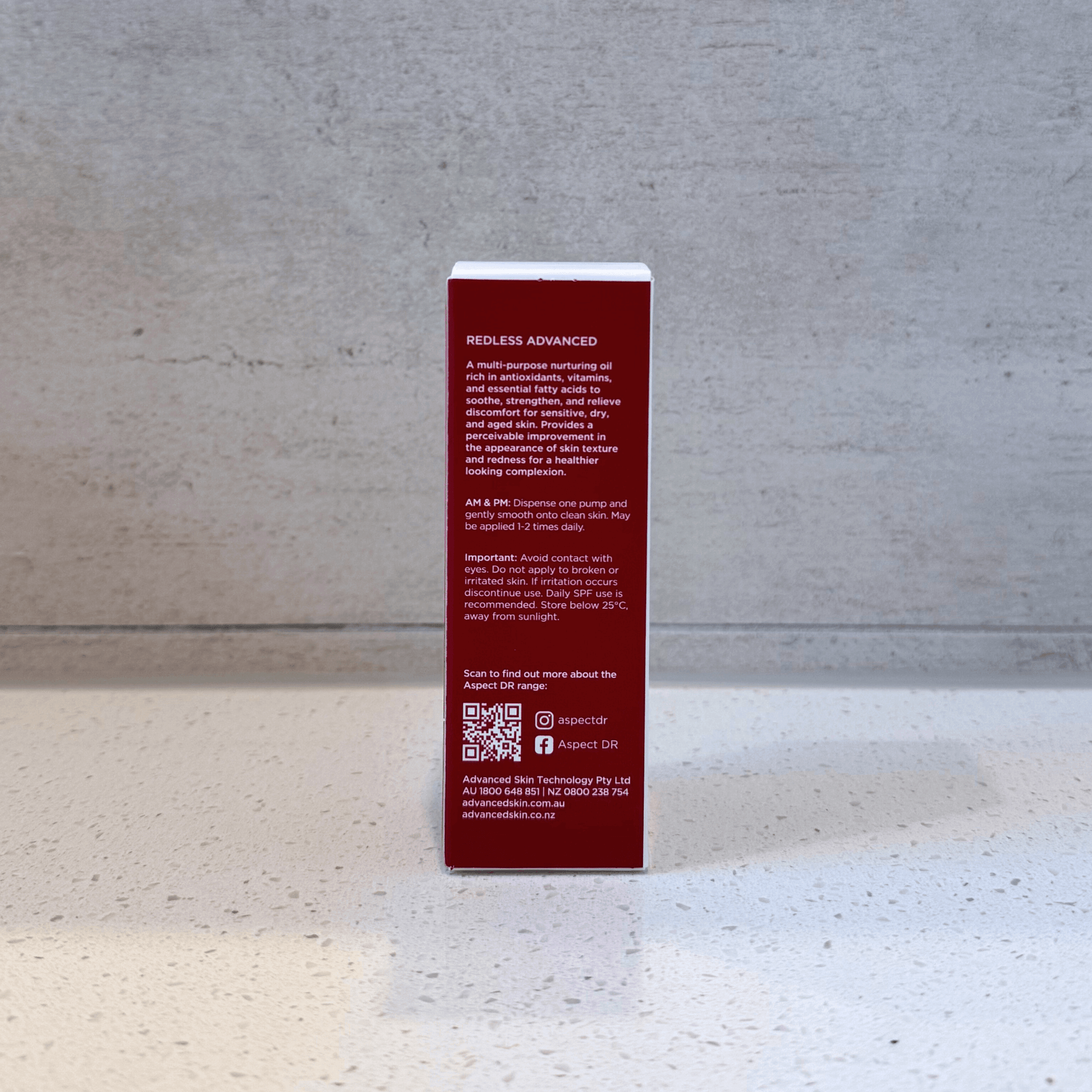 Aspect Dr Redless back of box