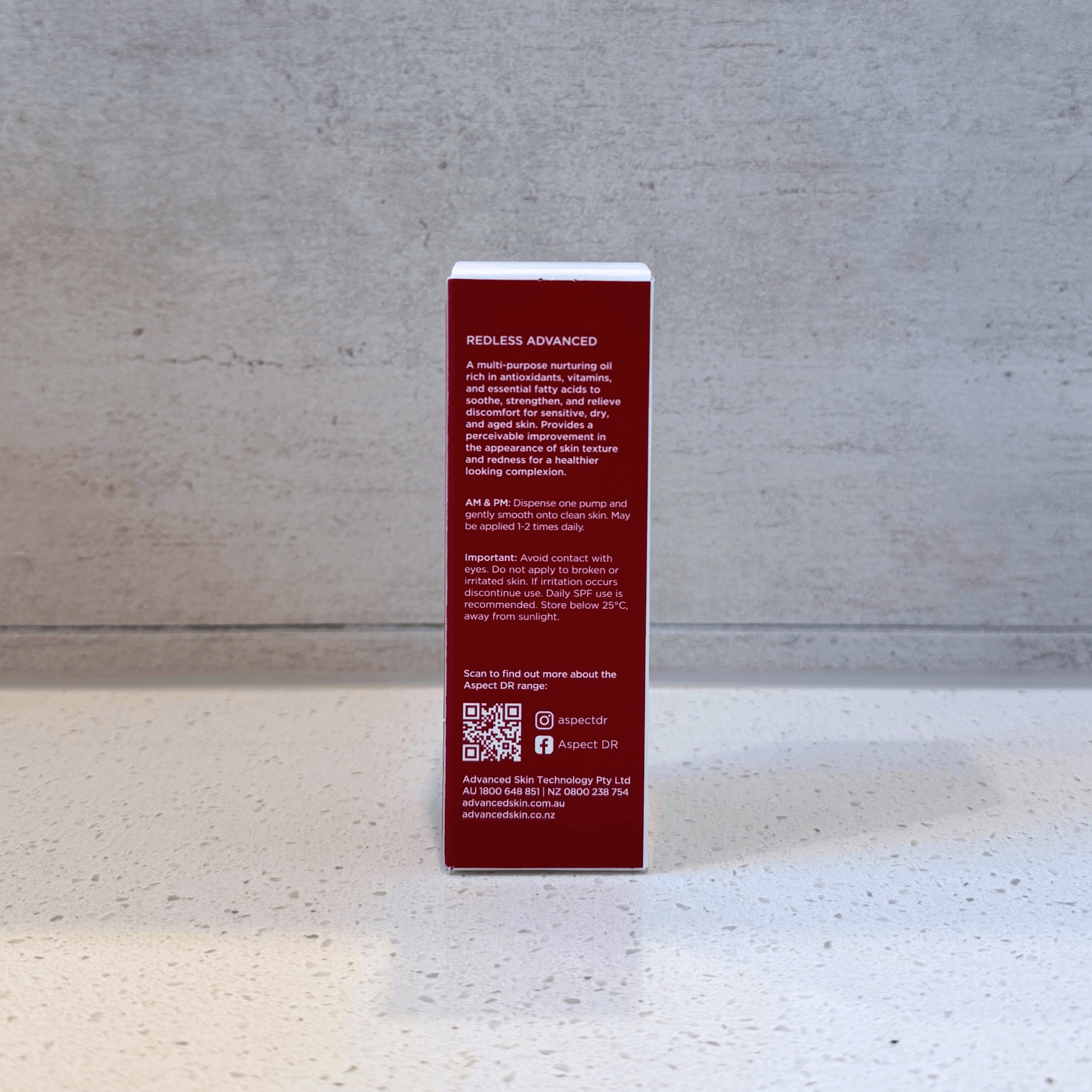 Aspect Dr Redless back of box