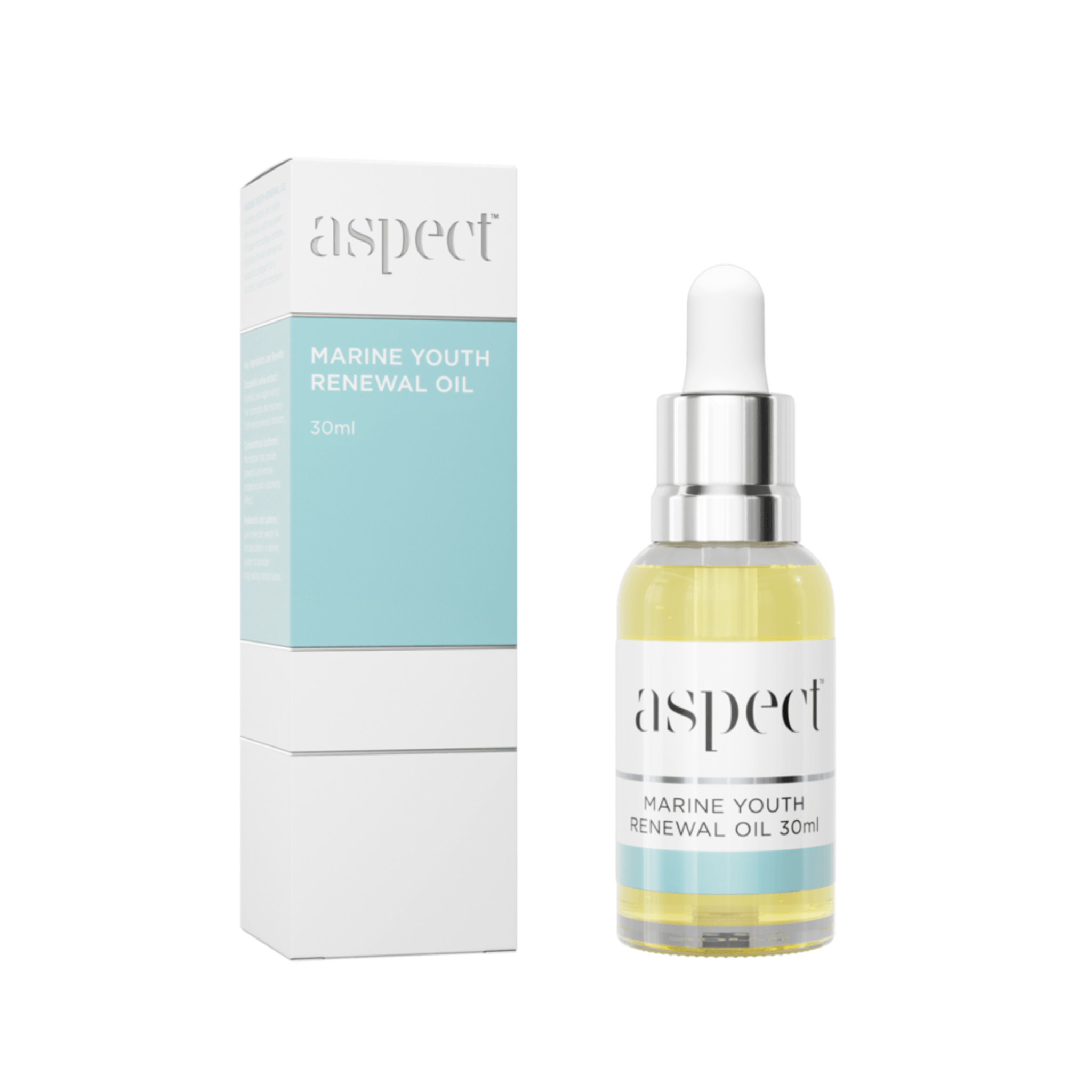 Aspect Marine Youth Renewal Oil bottle and packaging on a white background