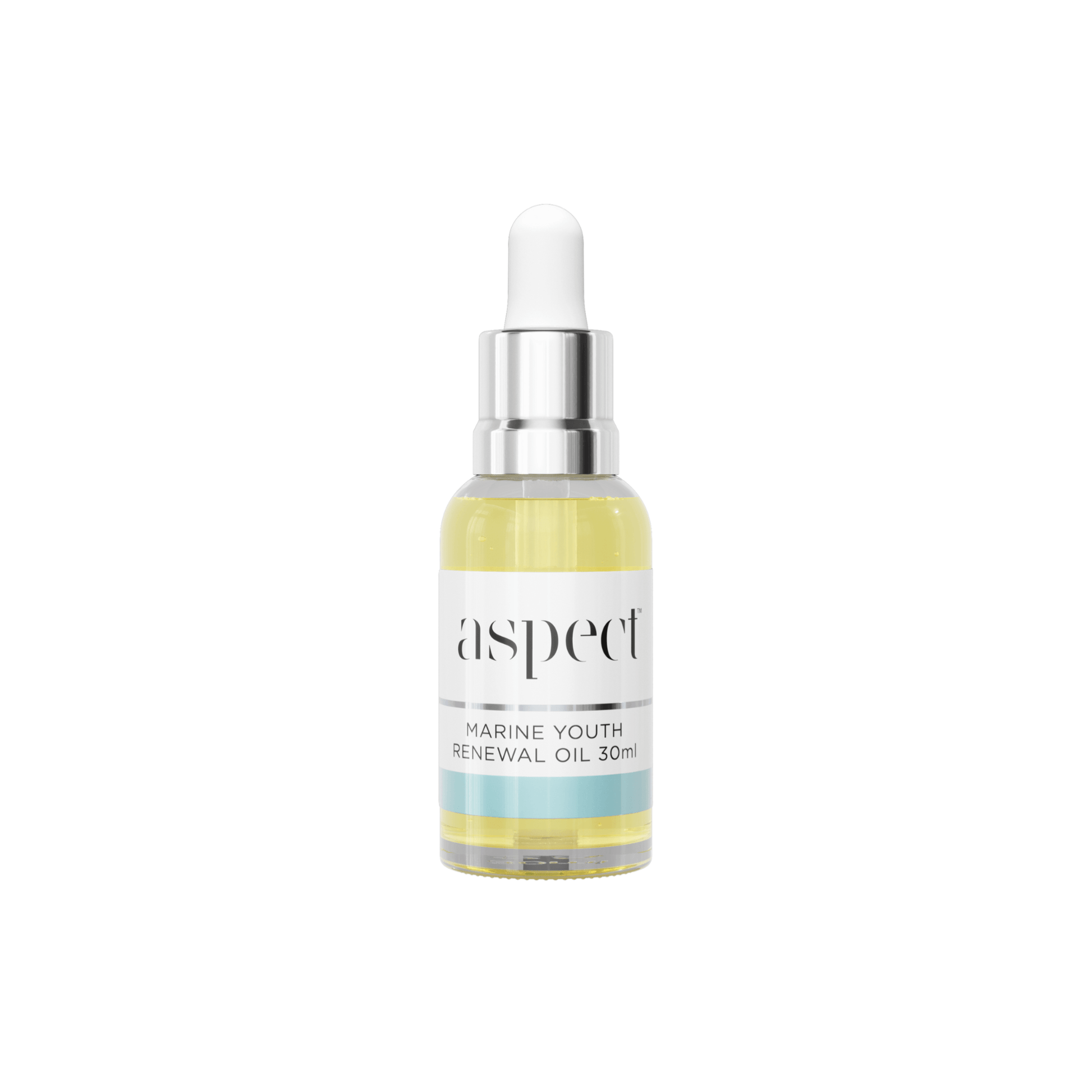 Bottle of Aspect Marine Youth Renewal Oil on a white background