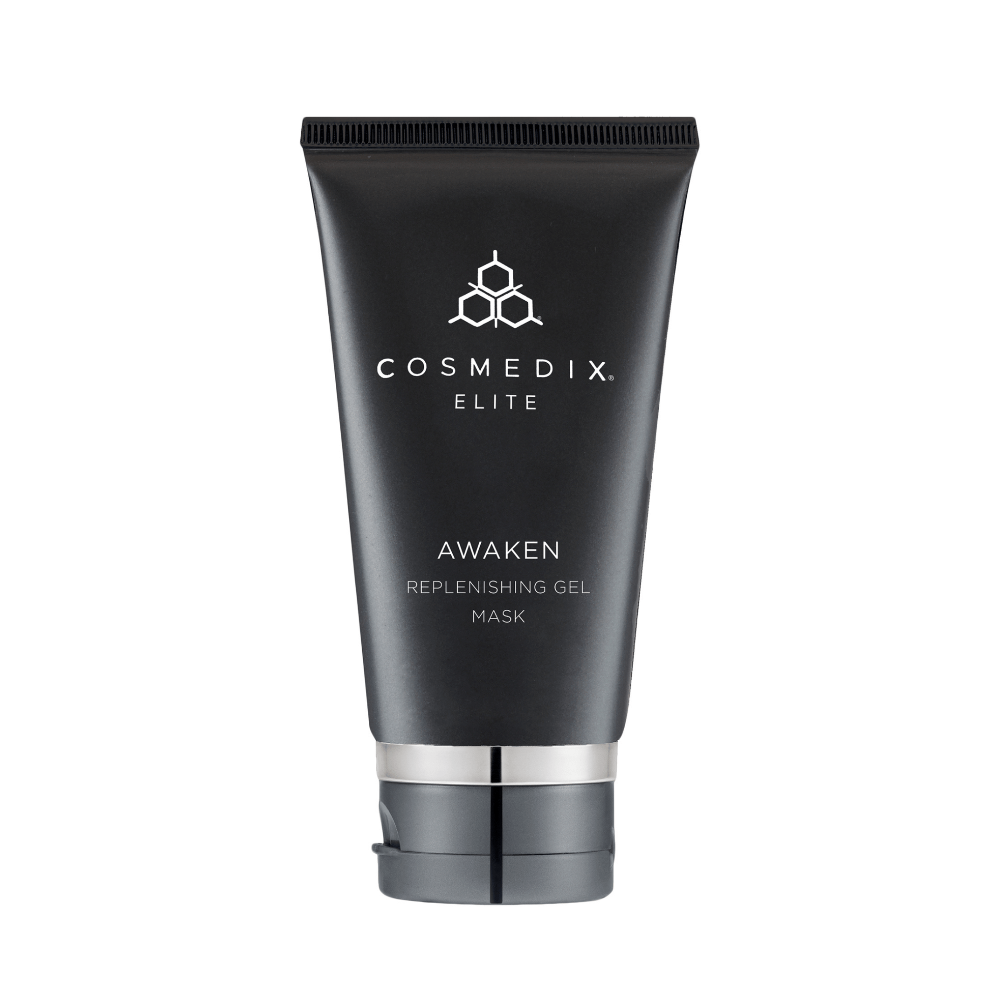 Cosmedix Elite Awaken Replenishing Gel Mask tube on a white background