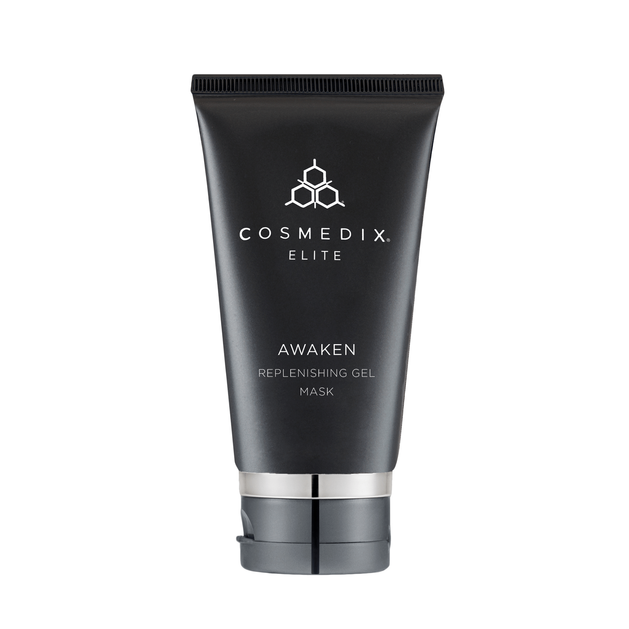 Cosmedix Elite Awaken Replenishing Gel Mask tube on a white background