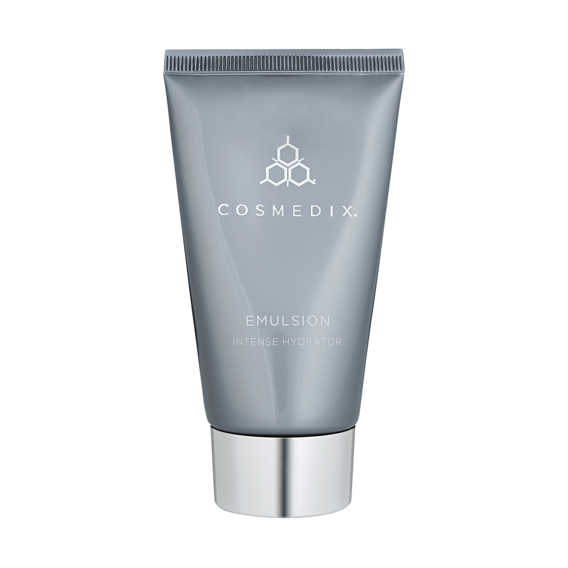 Cosmedix emulsion intense hydrating moisturiser tube on a white background