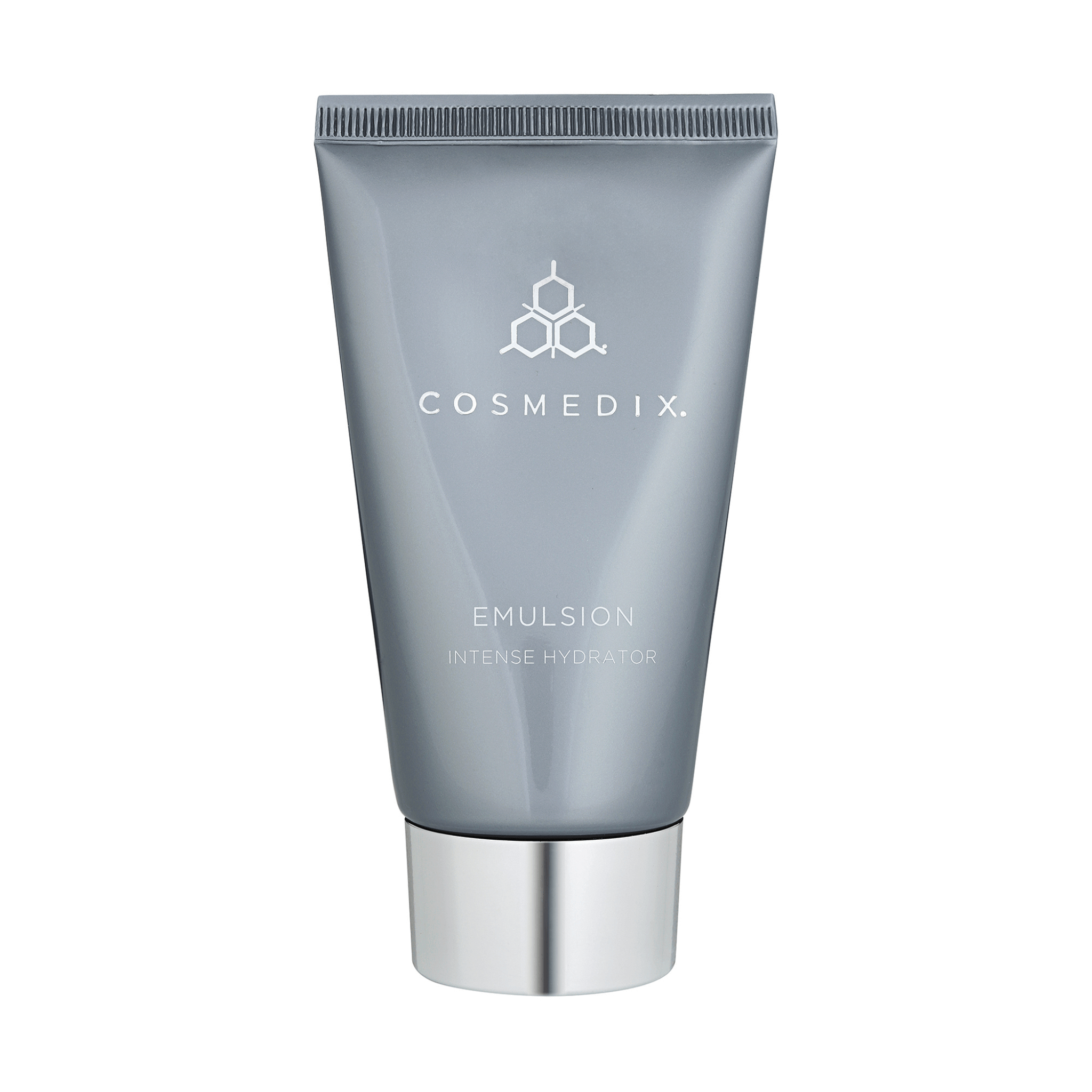 Cosmedix emulsion intense hydrating moisturiser tube on a white background