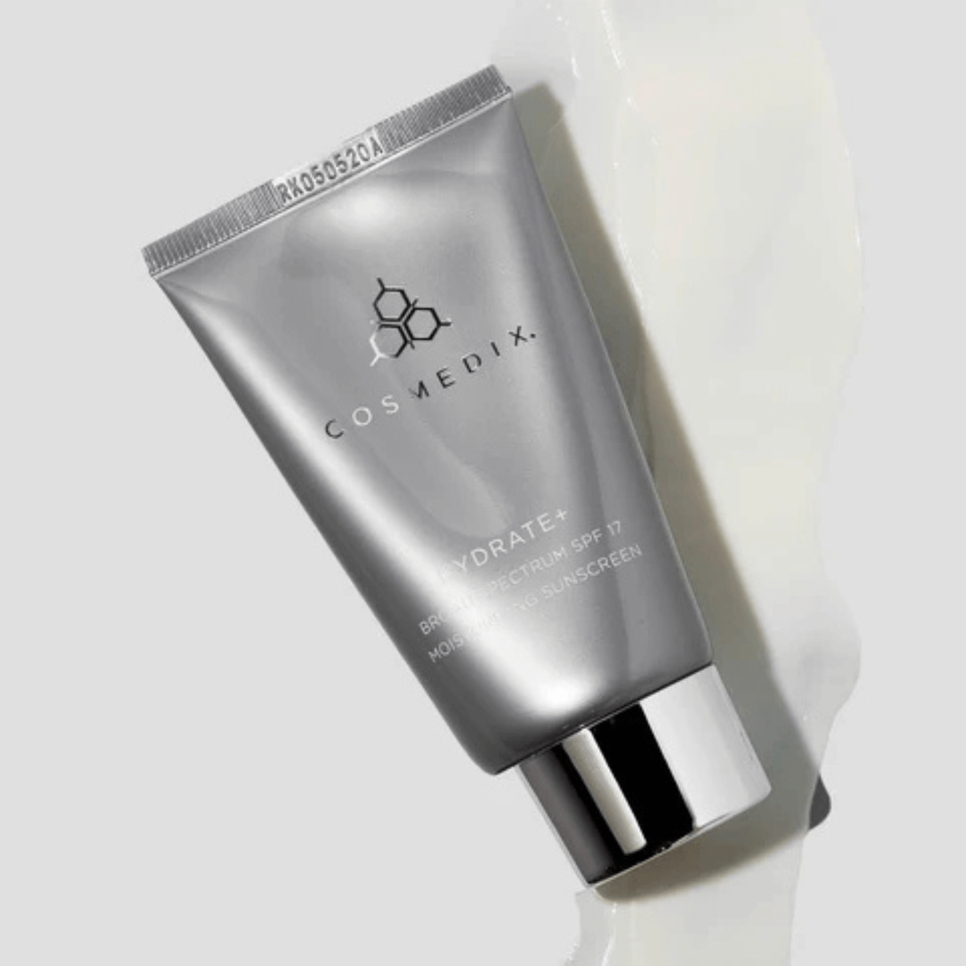 Cosmedix Hydrate+ tube on a light grey background