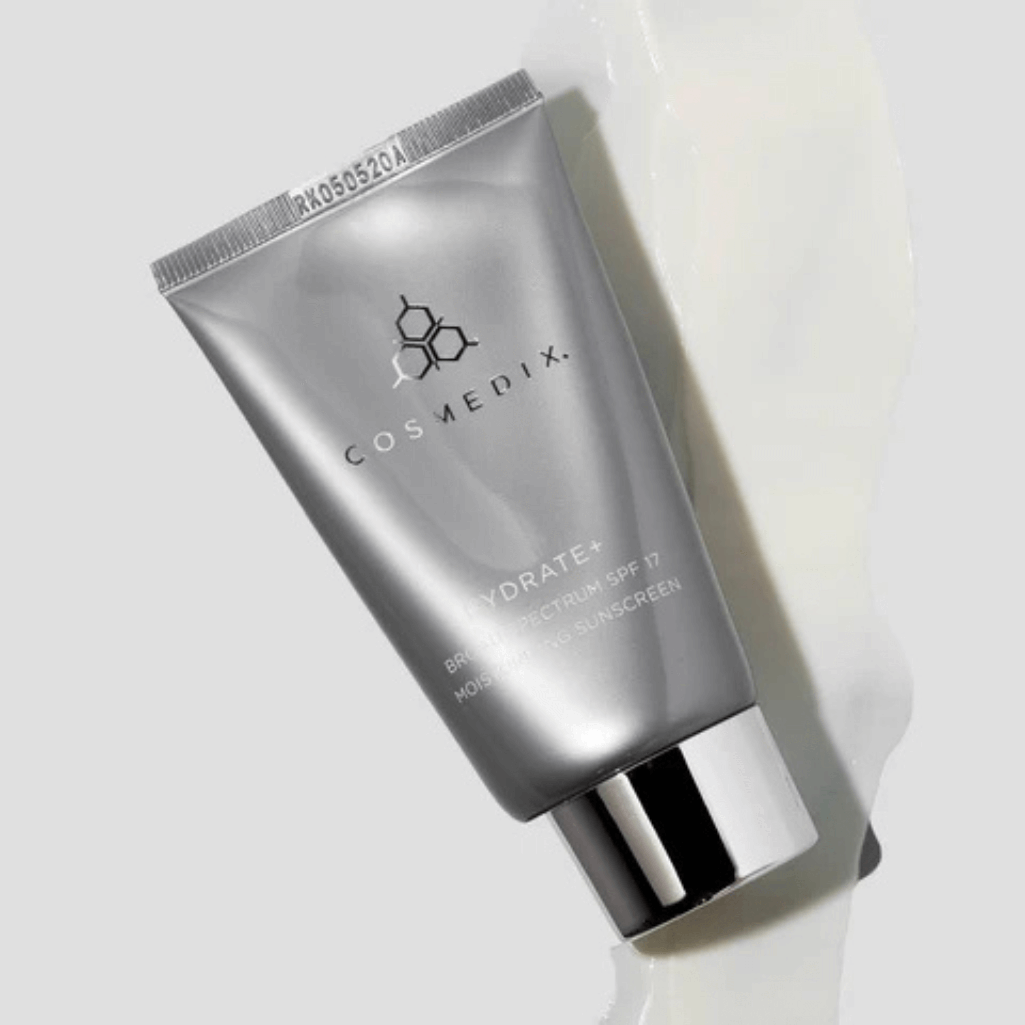 Cosmedix Hydrate+ tube on a light grey background