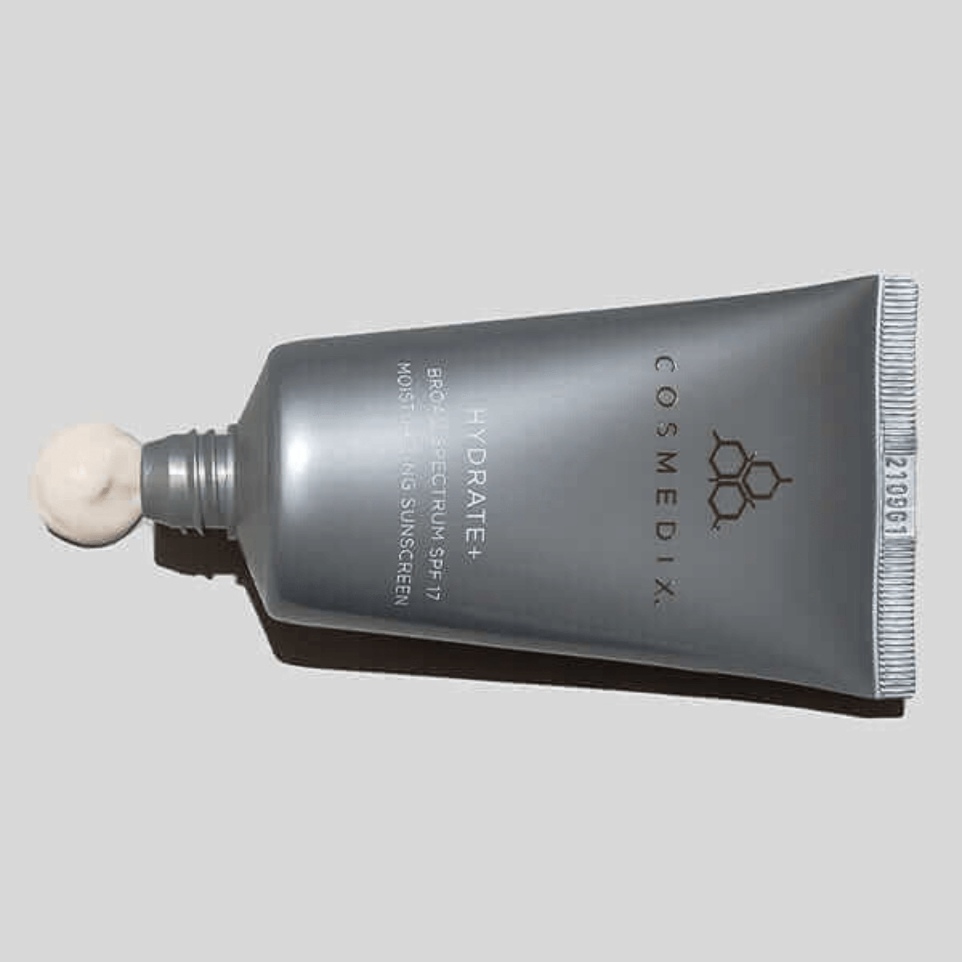 Cosmedix Hydrate+ tube on a light grey background