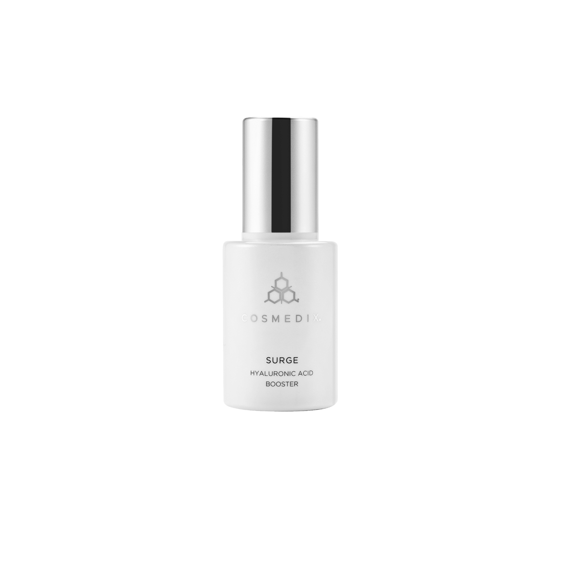 Cosmedix Surge Hyaluronic Acid Booster bottle on a white background