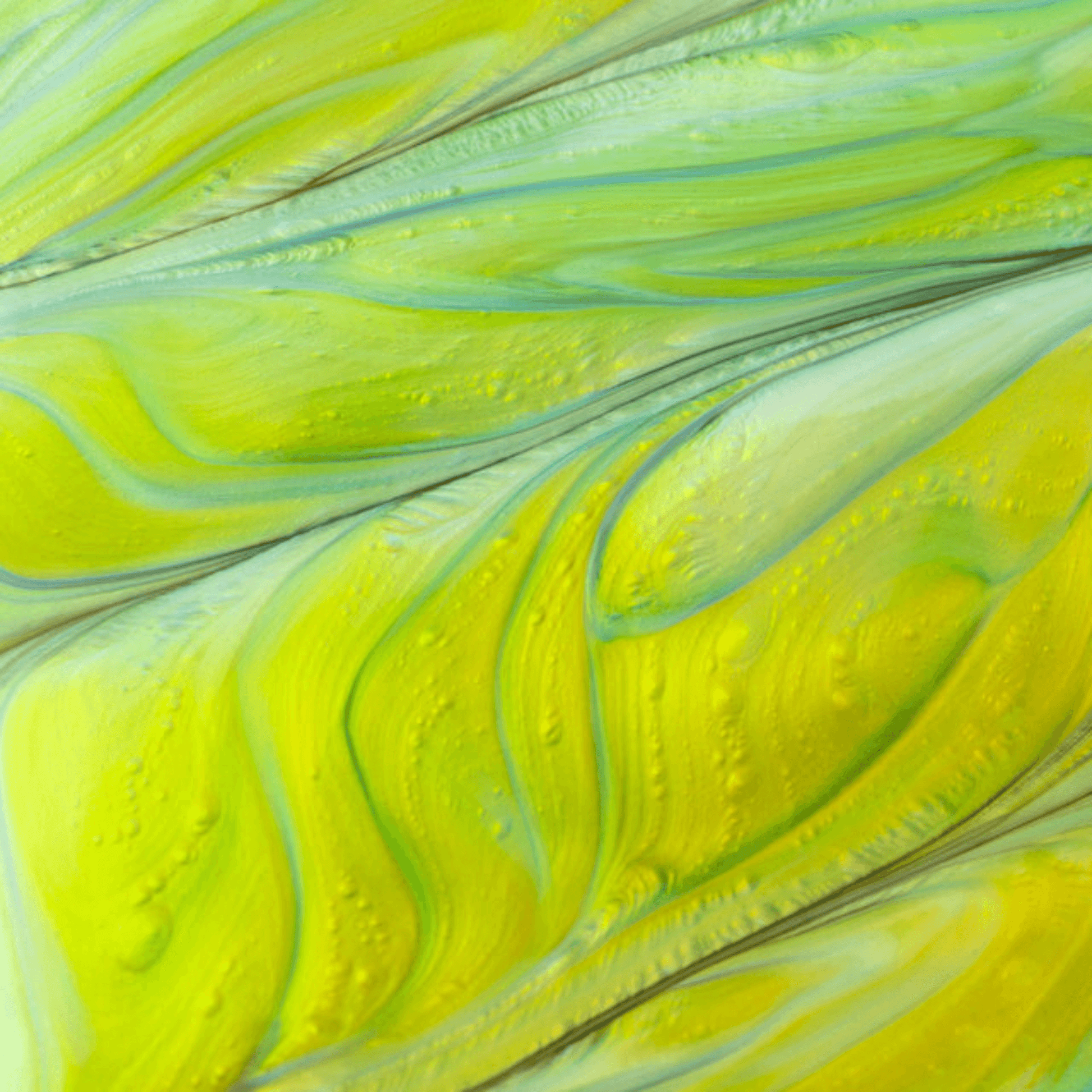 Close up of Cosmedix Eye Dr green iridescent serum texture