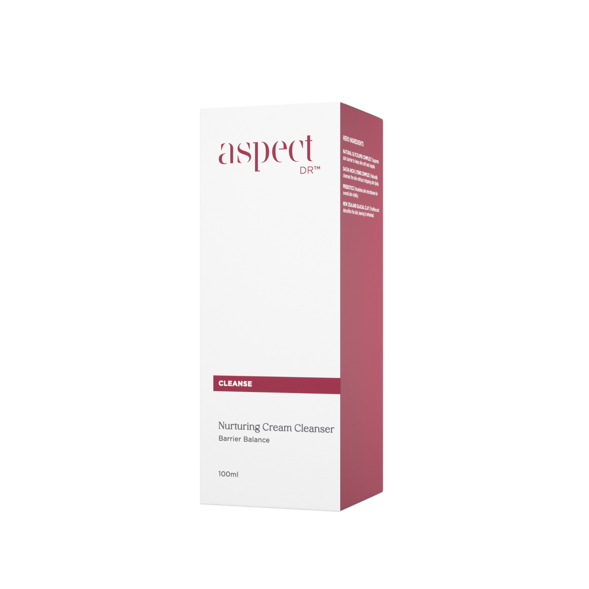 Nurturing Cream Cleanser front of package Aspect Dr on white background