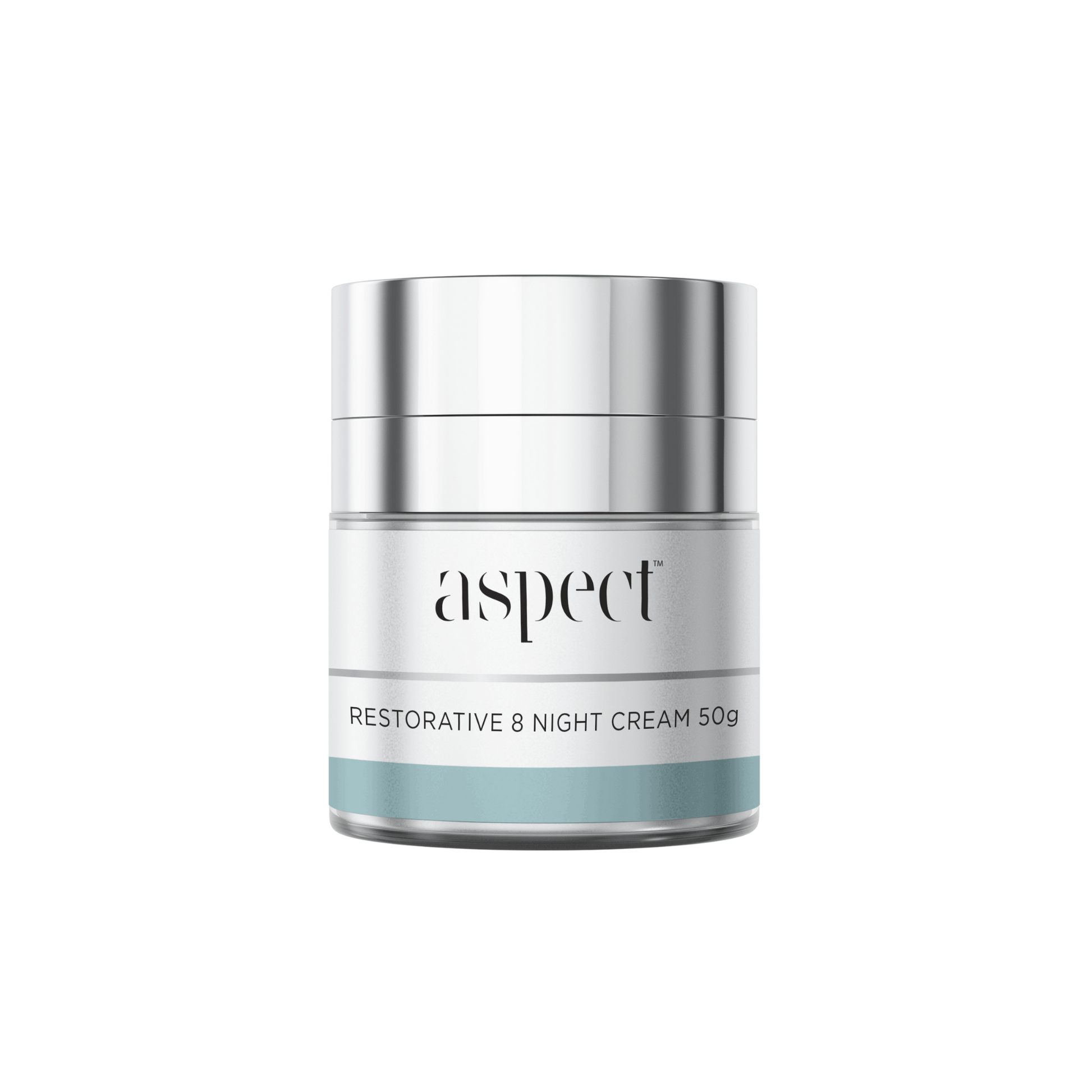 Aspect Restorative Night Cream jar on a white background