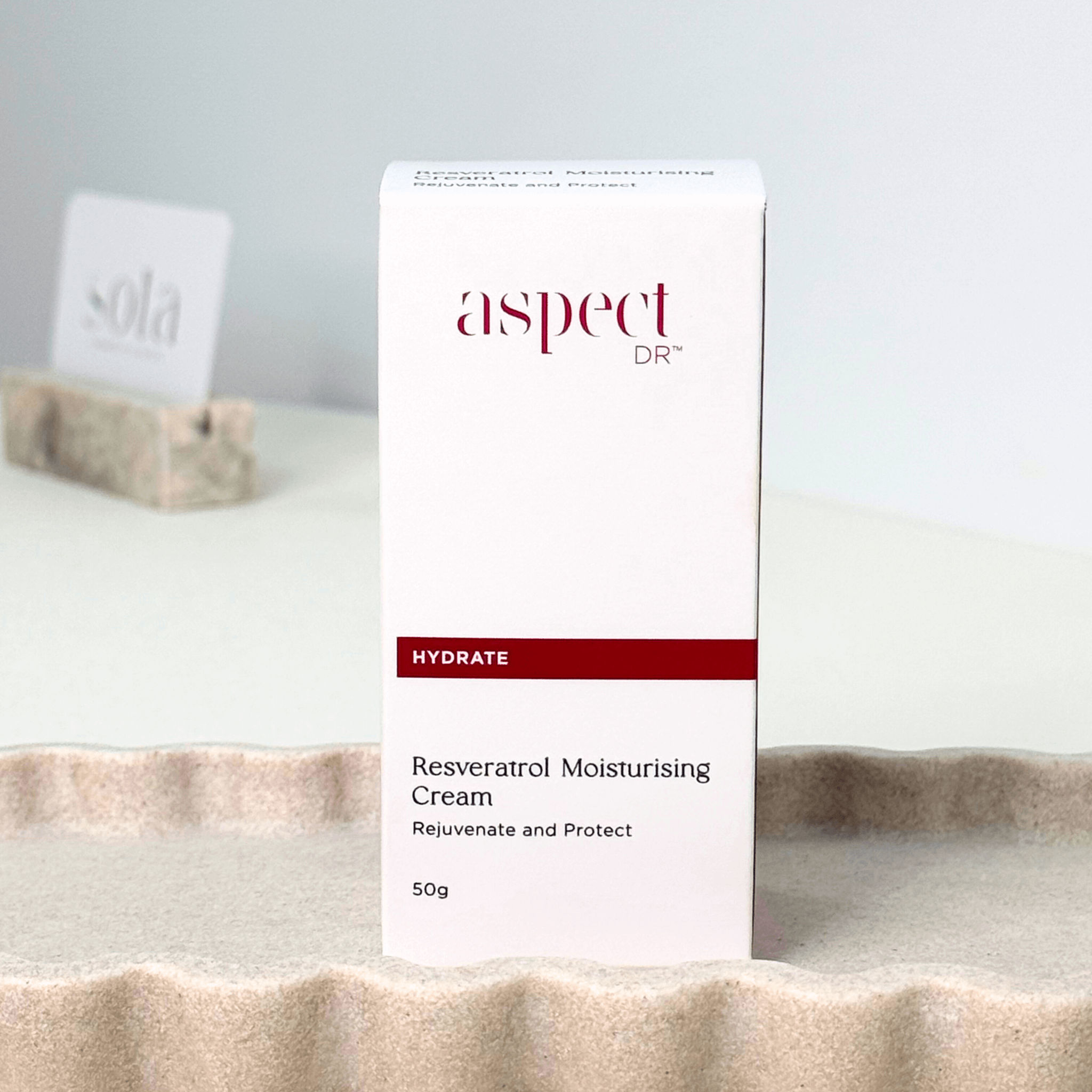 Resveratrol Moisturiser 50g Aspect Dr on neutral background