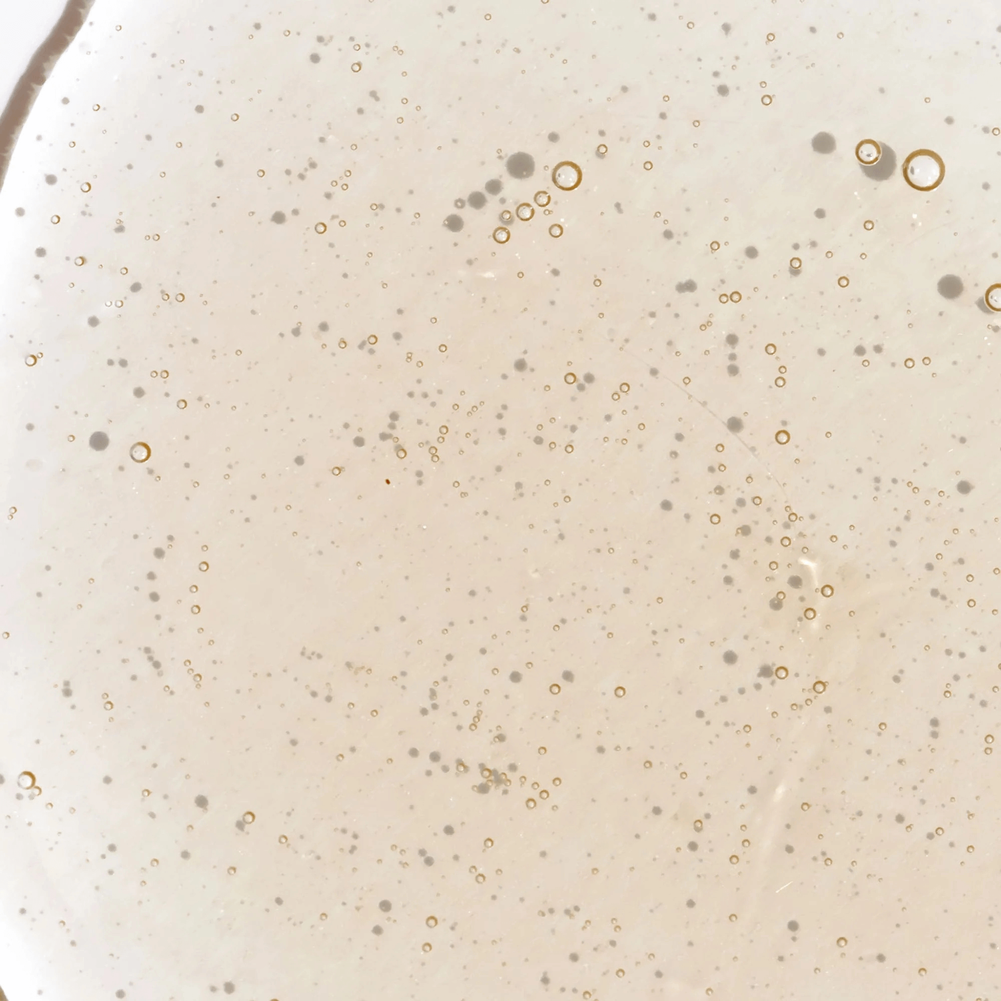 Close up of simply brilliant skincare serum texture