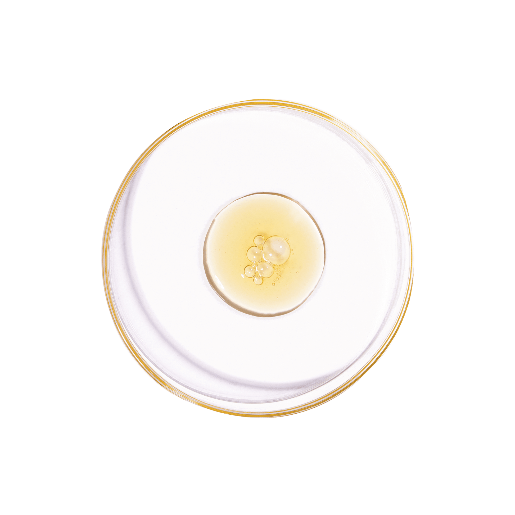 Petri dish containing Vida Glow Liquid Collagen Skin + Energy on a white background