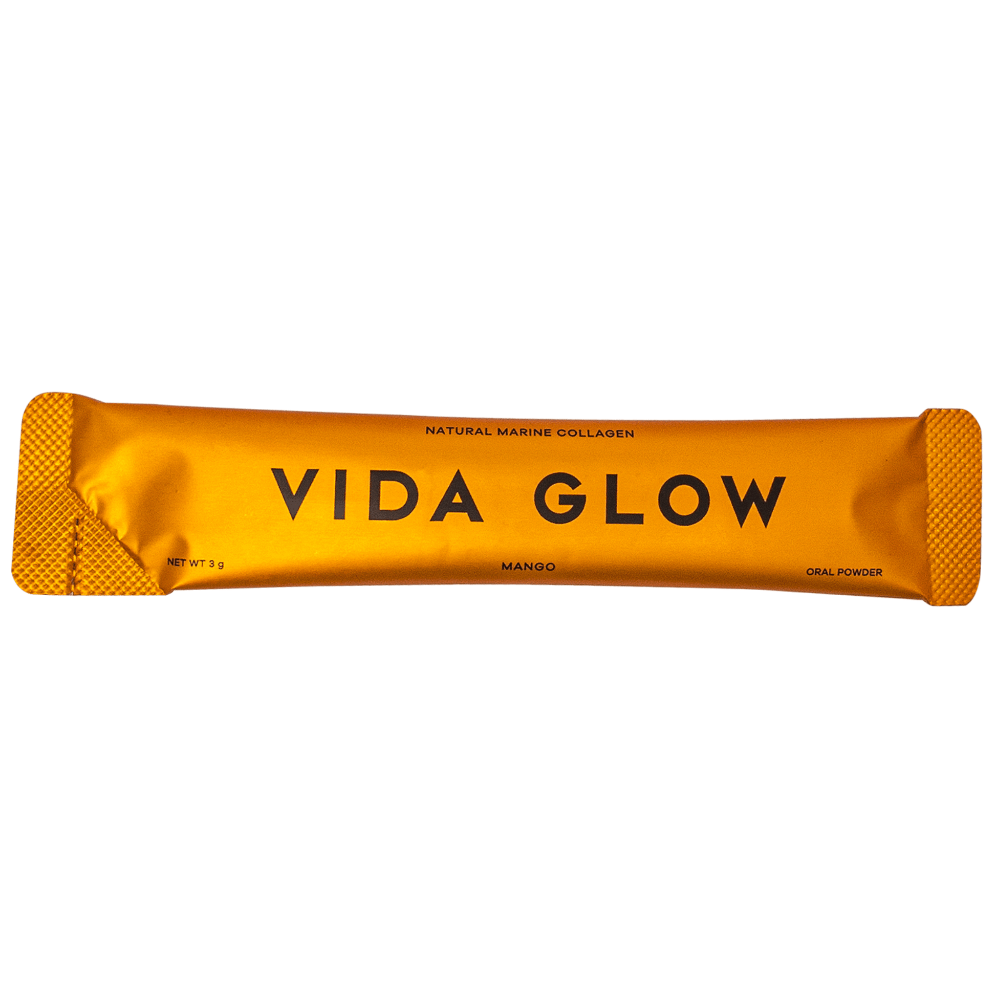 Vida Glow Mango single sachet on white background