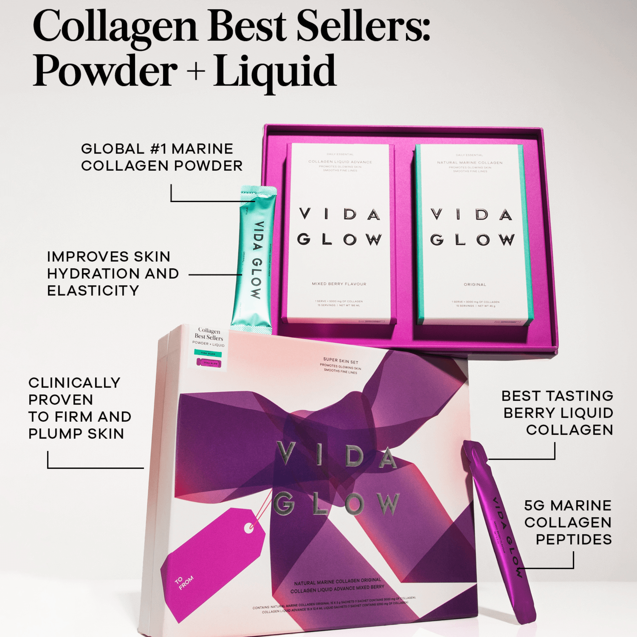 Vida Glow limited edition collagen benefits  map