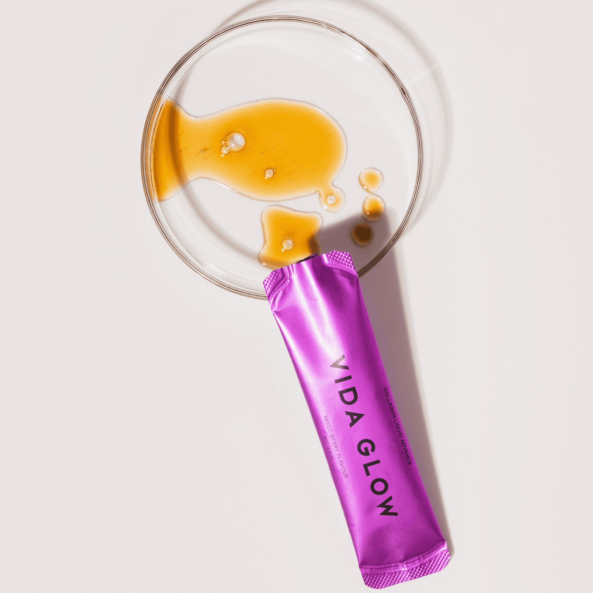 Vida Glo liquid collagen liquid sample