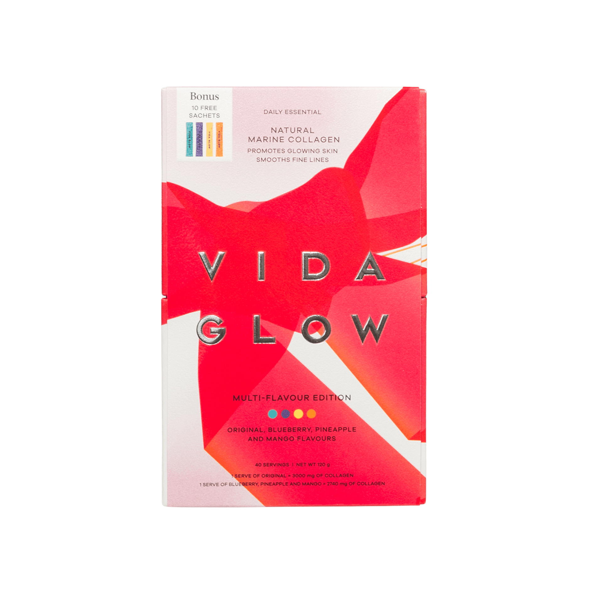 Vida Glow Holiday multi-flavour edition on white background