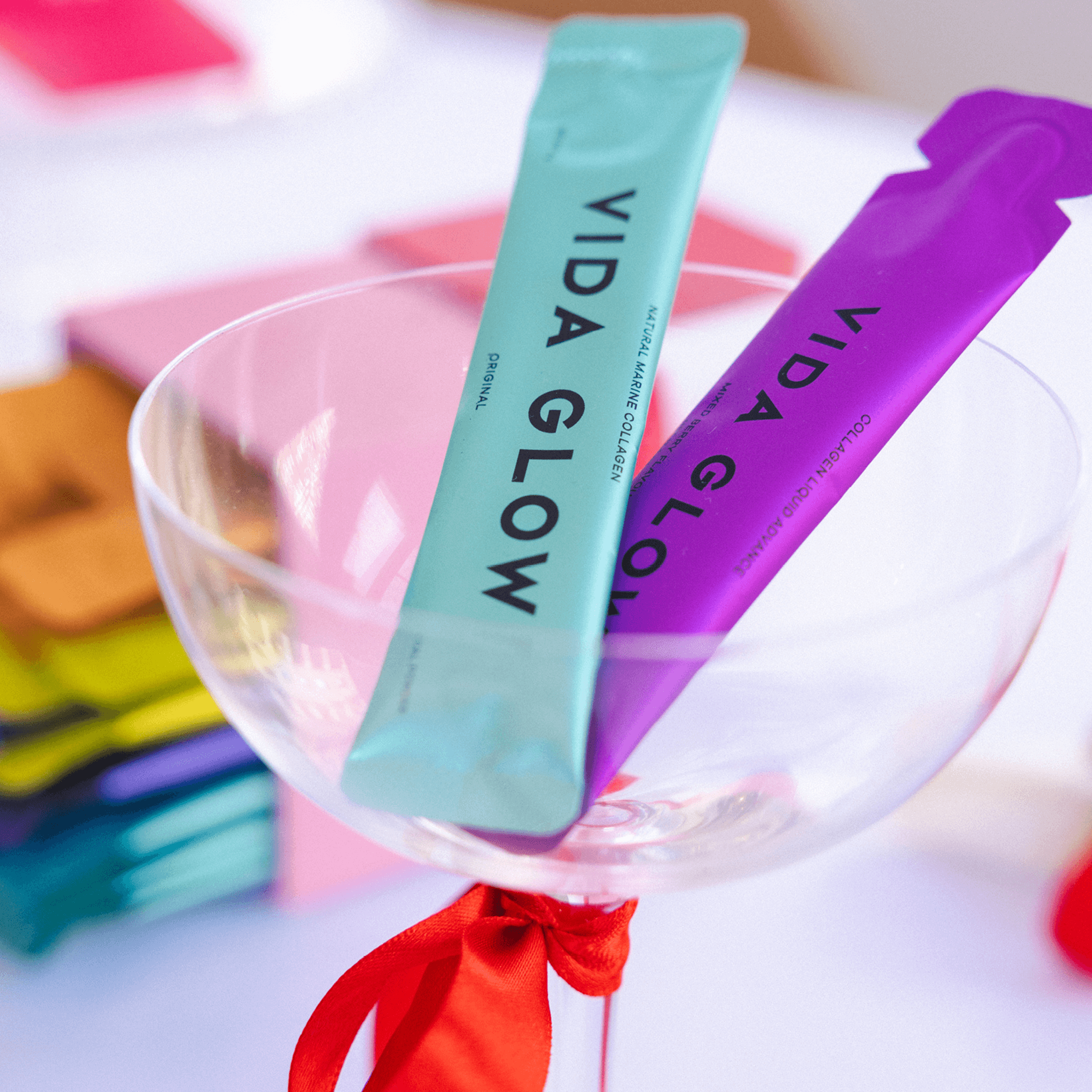 Vida Glow limited edition collagen sachets original and berry