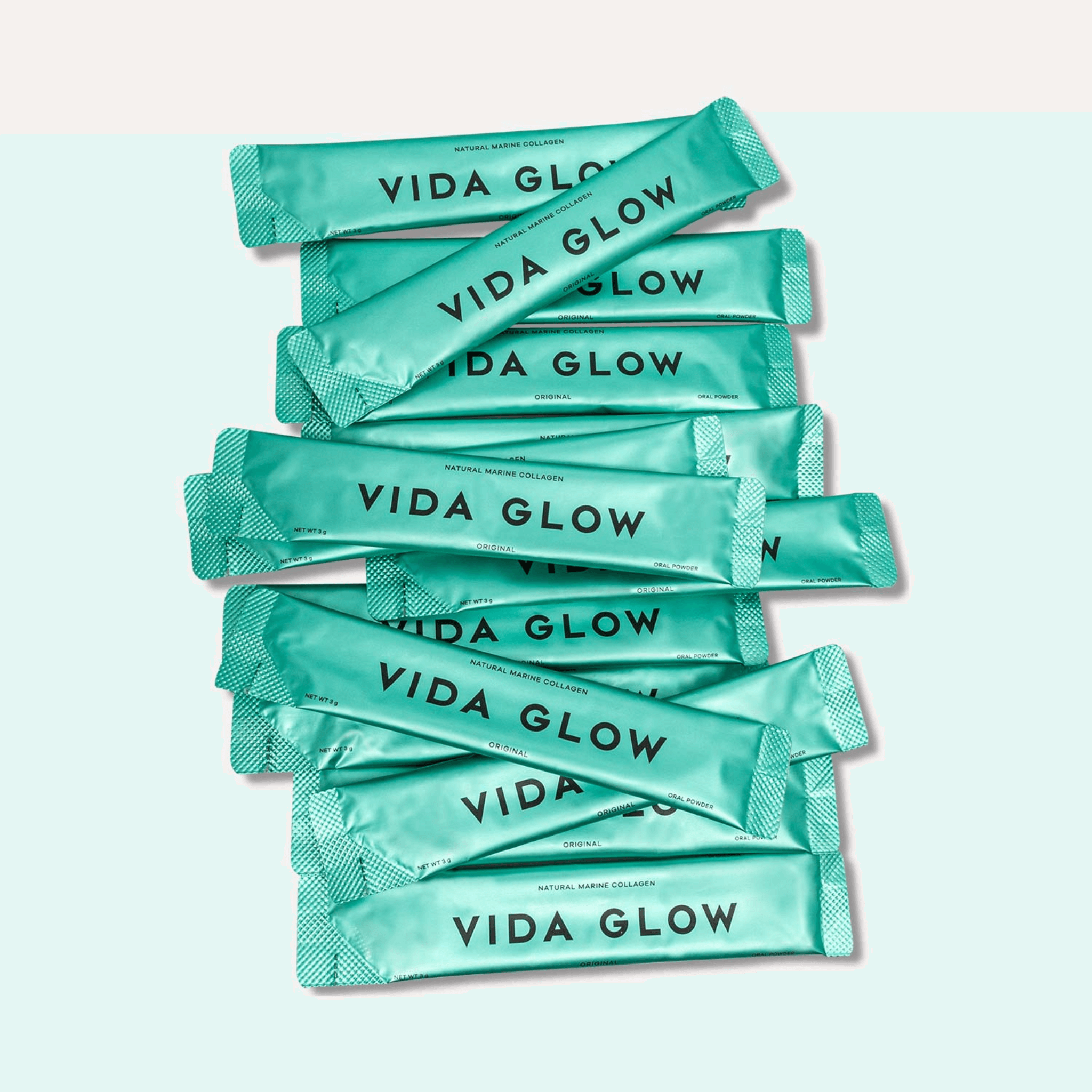 Vida Glow original sachet stack